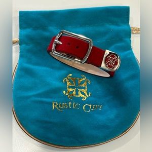 Rustic Cuff Red Suede Kacy Bracelet